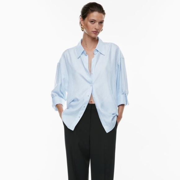 Babaton Tops - Aritzia Babaton Archive Shirt Size XS Blue Stripe